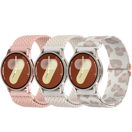 Delidigi 20mm Nylon Correa Compatibles con Samsung Galaxy Watch 7 6 5 4 FE 40mm 44mm/6 Classic 43mm 47mm/5 Pro 45mm/4 Classic 42mm 46mm/3 41mm Solo Loop Elástica Deportiva