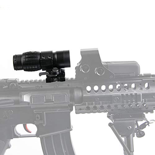 3X Magnifier Scope Sight With Flip To Side 20Mm Mount Picatinny Weaver Rail, Quick Detach Fts Suitable For Reflection And Holographic Sight.eg:m2 #TOP6