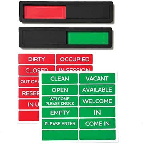 Kubik Letters Custom Do Not Disturb Sign, Vacant Occupied Sign, Do Not Disturb Door Hanger Sign, Sign Out, Occupied Sign for Bathroom Door, Out of Office Sign for Door, Meeting in Progress Door Sign