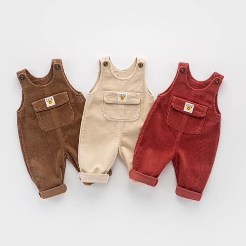 Baby Boys Girls Overalls Infant Toddler Suspender Straps Jumpsuit Romper Outfits Corduroy Adjustable Button Pants3