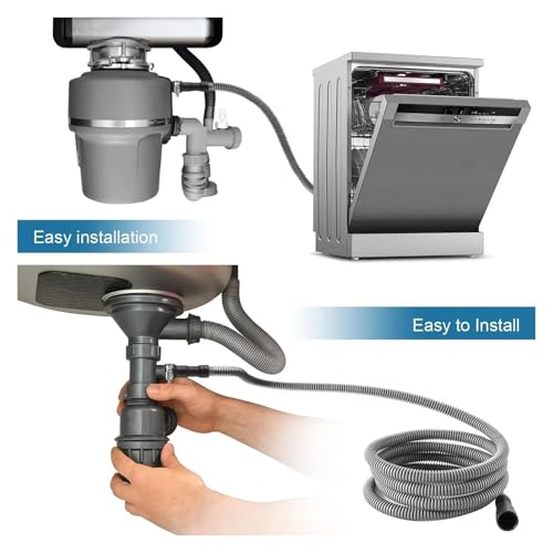 Tuyau évacuation lave-vaisselle flexible avec bague de serrage AC - 5