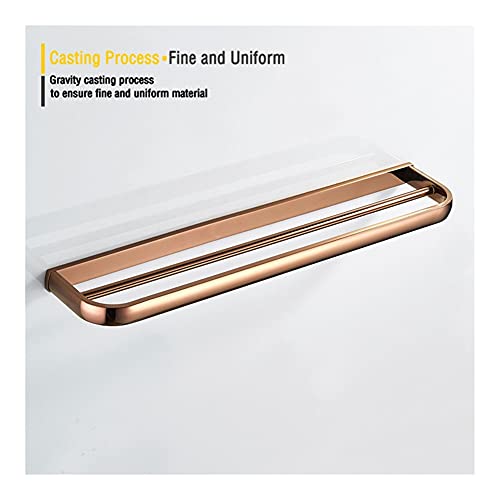 Porte-serviettes salle de bain mural bronze antique double barre 57 cm - 3