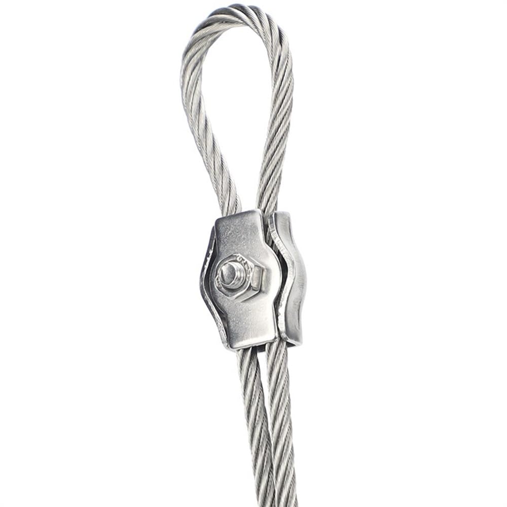 Morsetti Per Filo Stendibiancheria 10PCS M2-M10 Wire Rope Clip Morsetto Cavo In Acciaio Zincato Collegare Fissaggio In Acciaio Inox Simplex Post Cavo Morsetto Wirerope Pinze Morsetti Stendibiancheria