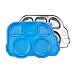 Innobaby Din Din Smart Stainless Divided Platter with Sectional Lid, Stainless Steel Divided Plate for Babies, Toddlers and Kids, BPA free plate
