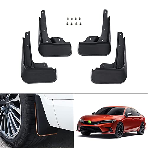 Image of Autorder Mud Flpas Splash Guards for 2023-2025 2026 Honda Civic Accessories Mudflap Fender Flares Front and Rear Mud Guard Set 4PCS (Not Fit for Hatchback)