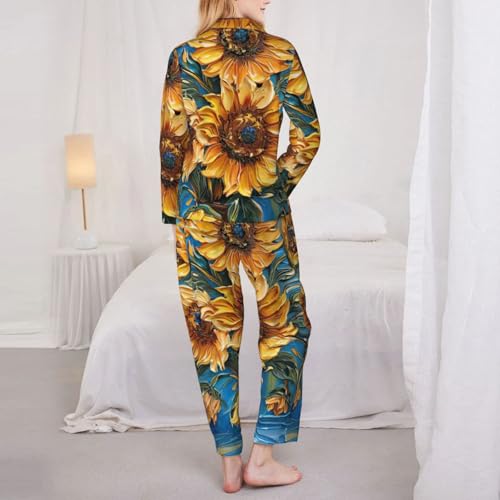 Pyjama imprimé tournesol pour des soirées cocooning et douces - 5