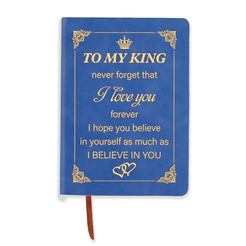 Image of ZuEiiDop Valentines Day Gifts for Him Husband Boyfriend Fathers Day Christmas Birthday Gifts from Wife Girlfriend Romantic Anniversary I Love You Gift for Him Men To My King Journal Boyfriend Notebook
