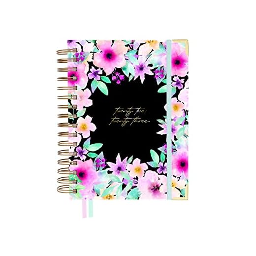 Agenda Académica 22-23 - Mía - Día Página - Tamaño A5 - 15 x 20 cm - Encuadernación Wire-o - Español - Inglés - Incluye pegatinas, 2 cintas de registro y un bolsillo portadocumentos - Takenote