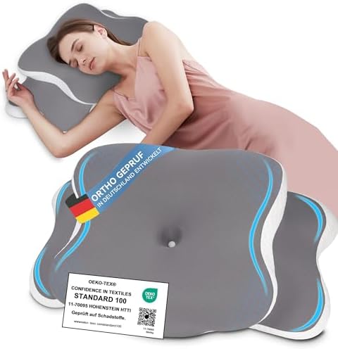 Memory Foam Pillow, Ergonomic Head and Neck Pillow, Orthopedic Ce...
