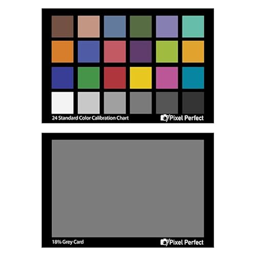 Professional Pixel Perfect Camera Color Correction Card - 18% Gray Balance for Photography & Video – Perfect for DSLR, Mirrorless & Cinematic Cameras, Pack of 2