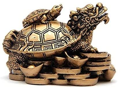 Marvellou's Fengshui/Vastu Dragon Headed Turtle/Tortoise for Wealth Longevity Courage Fertility Good Luck Success Home/Office Decoration Showpiece