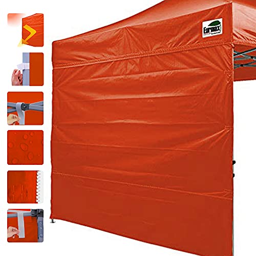 Image of Eurmax USA 10x10 Pop Up Canopy SunWall-UV Protection for Tents,Blocks Sunlight&Wind,Water Resistant Side Wall Only,Easy Hook & Loop Installation,Fit for 10FT Straight Leg Shelters&Gazebo,Orange