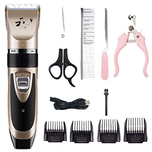 ISSHE Cortapelos para Perros y Gatos, Recargable, cortapelos eléctrico