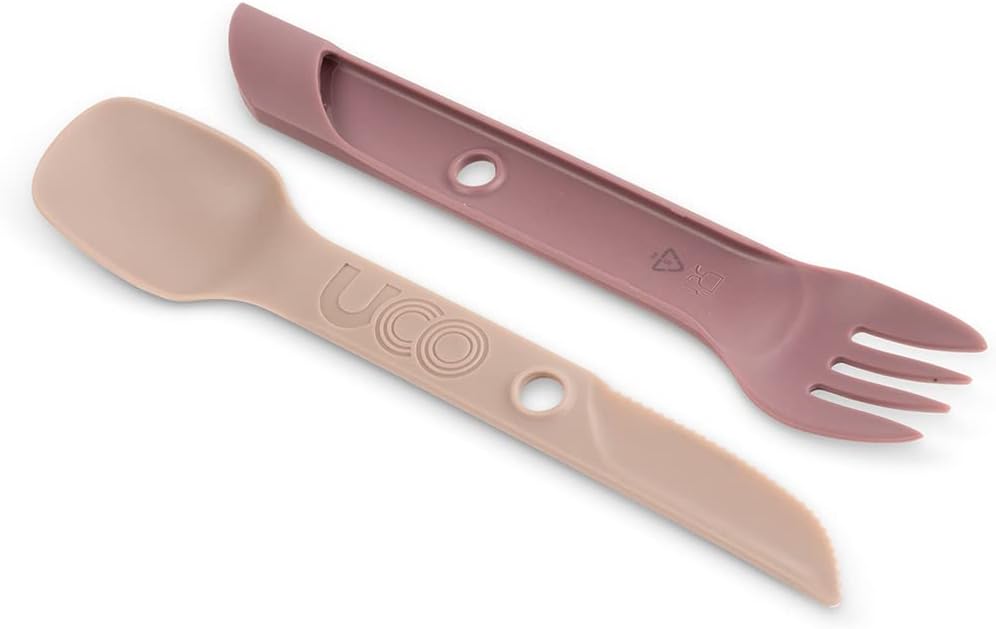 Eco-Friendly UCO 2-Piece Spork Set: Recycled Camping Utensils
