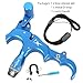 ZSHJGJR Archery Bow Release Aid 360° Rotating Head Thumb Release 3/4 Fingers Adjustable Left/Right Handed for Compound Bow Hunting Shooting Accessories (Blue)