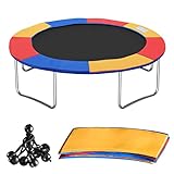 accesorios para trampolines mexico Ofrece seguridad: la cubierta es adecuada para la mayoría de las camas elásticas comunes, el acolchado de 15 mm de grosor cubre los muelles en espiral de 30 cm de ancho de forma segura y protege a tus hijos de lesiones.