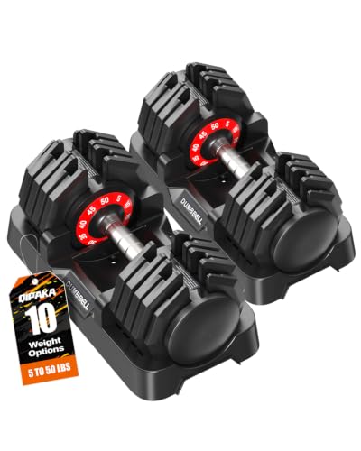 Image of Adjustable Dumbbells Set of 2 for Home Gym Fitness Free Weights Set