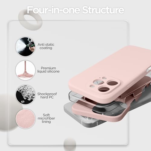 INGIDO for iPhone 16 Pro Case with Screen Protector, Chalk Pink by INGIDO - Used condition - Image 5