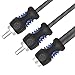RECOIL R1F2M 99.99% Oxygen Free Copper 1 Female to 2 Male RCA Y Adapter Car Audio 1ft Splitter Connectors Twisted Pair with Noise Reduction 2 Pack
