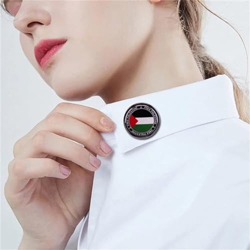 Image of zhanghaoran Free Palestine Enamel Lapel Pin Palestine Flag Badge Pin Palestinian National Brooch Pin Palestinian Support Pin Palestinian Friendship Pin Freedom and Peace
