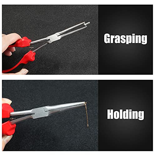 Image of 7.5 Inches Needle Nose Pliers Mini Extra Long Needle Nose Pliers Precision Wire Plier Non-Serrated Jaw Repair Tool for Jewelry Making Wire Bending Small Object Gripping Work On Narrow Place