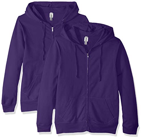 AquaGuard Women's Full-Zip Hoodie-2 Pack, Purple, S