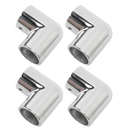 Conectores de acero inoxidable 316 de 25 mm para juntas de pasamanos marinos a 90 grados