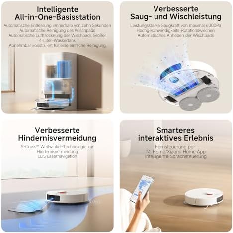 Xiaomi Robot Vacuum X20+ Absaugstation 4L/4L Frisch- & — šoninis vaizdas