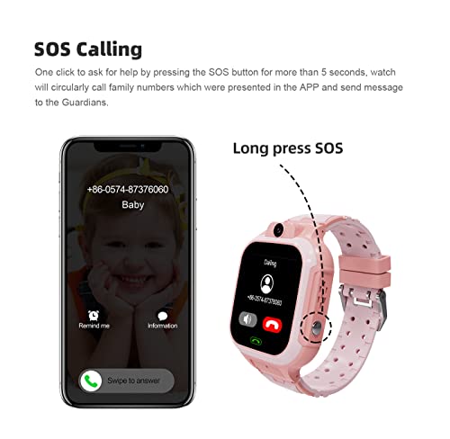 Image of WEARFIT Scout 4G Kids Smart Watch with GPS Tracker - 2-Way Video Calling, Location Tracking, SOS Alert & Parental Controls 7 Games - Smartwatch for Boys & Girls Ages 3-12 No Jio Support (Pink)