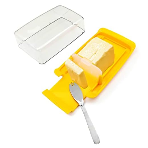izoi-Plastic Butter Dish with Lid for Countertop and Refrigerator - Butter Keeper, Holder, Tray, Container and Storage Set with Flip-Top, Wide, Small, Covered Design, Food Safe, Dishwasher Safe