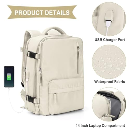 Mochila verde de viaje con gran capacidad y bolsa de aseo portátil 2