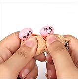Guoguonb 6 PCS Anti-Stress Entlastende Squeeze Toys Bean Bohne Anhänger Schlüsselanhänger Toys Squeeze Lustige Gadgets Reduziert Angst und Stress für Geschenke