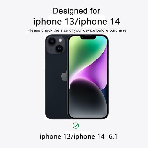 Image of Magnetic iPhone 14 /13 case,Compatible with Magsafe, Military-Grade Protection,Slim Translucent Matte Shockproof with Anti-Scratch Anti-Fingerprint Phone Cover (Transparent, iPhone 14 /13)