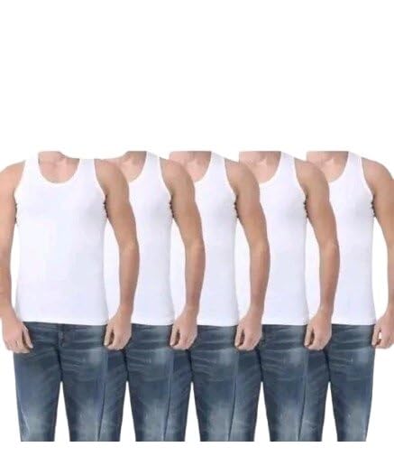 Cotton Sleeveless Vest Pack of 4 Soft Comfortable Breathable Lightweight Undergarment for Men and Boys-image-13