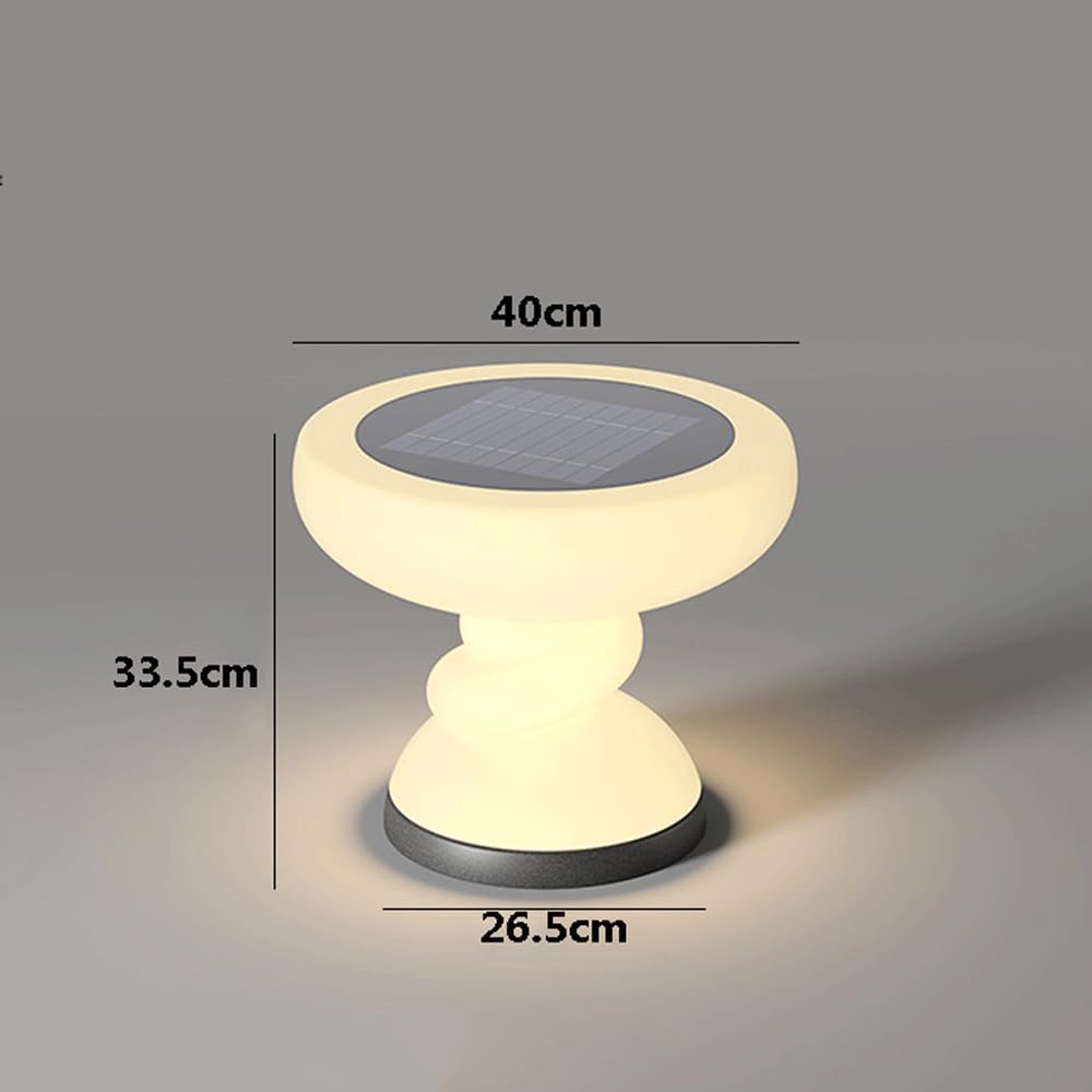 HZWJIA Stainless Steel Pillar Lamp LED Solar Fence Garden Post Cap Light IP65 Waterproof Pillar Head Lamp Gray Outdoor Waterproof Solar Pillar Lamp For Villa Courtyard Pillar Light Diameter 11.8/15.7i