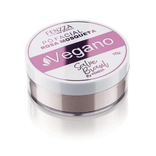 Pó facial rosa mosqueta vegano 15g fz34026 Fenzza