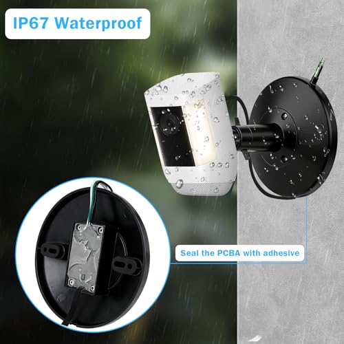 Kit de cableado impermeable IP67 para cámaras Ring Outdoor y Stick Up en color negro 2