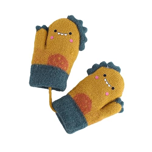 BESPORTBLE Velvet Dinosaur Boy Girl Gloves Warm Winter Mittens Boys Girls Cartoon Mittens