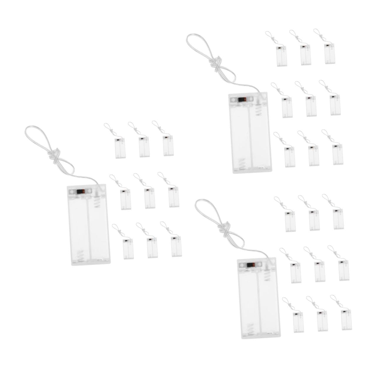 Kisangel 30stücke Transparente Aa Batteriefächer Mit Schalter Für Lichterketten Praktische Kunststoff Batteriehalter Für Sichere Stromversorgung Lichterdekoration