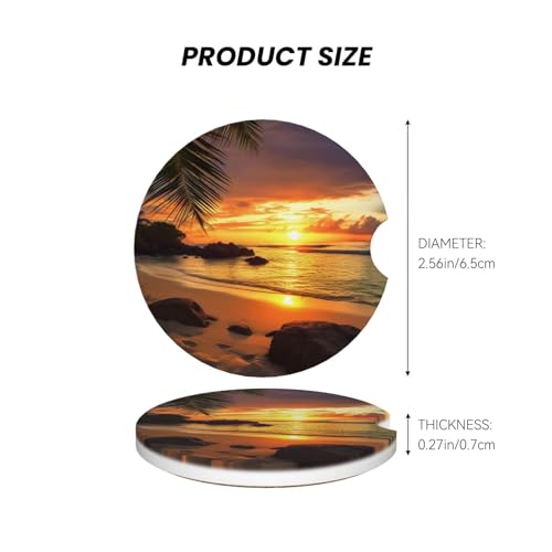 2 pack posavasos de cerámica para portavasos de auto miniatura 3