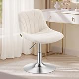 VASAGLE Tabouret de Coiffeuse, Chaise Moderne avec Dossier, Réglable...