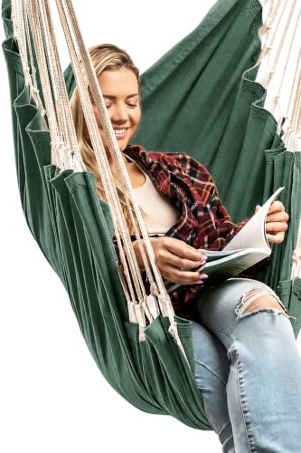 Image of Hanging Hammock Chair Swing - Outdoor & Indoor - Hammock Swing Chair