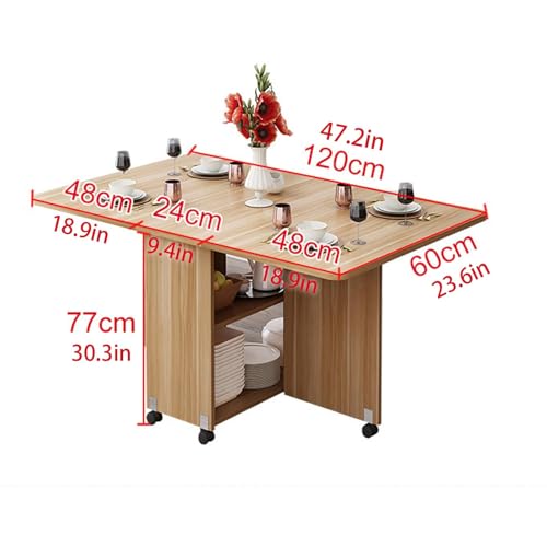 Table pliable 6 à 8 places idéale pour optimiser la salle à manger ou une chambre