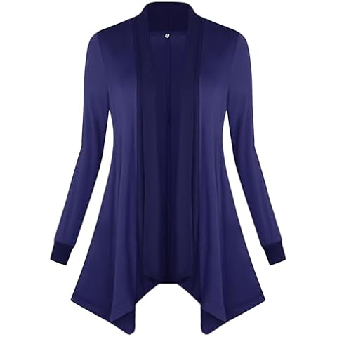 Sykooria Women's Casual Lightweight Waterfall Cardigan Cover
