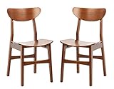 Safavieh DCH1001D-SET2 Home Lucca Cherry Retro Dining Chair (Set of 2), Walnut