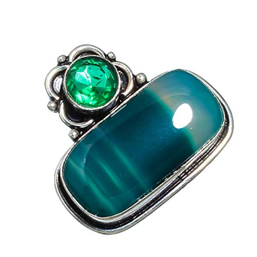 Bague agate bleue et tourmaline verte pour sublimer vos soirées