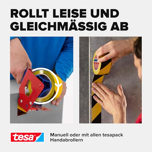 Absperrband gelb-schwarz tesa Signal Markierungsklebeband