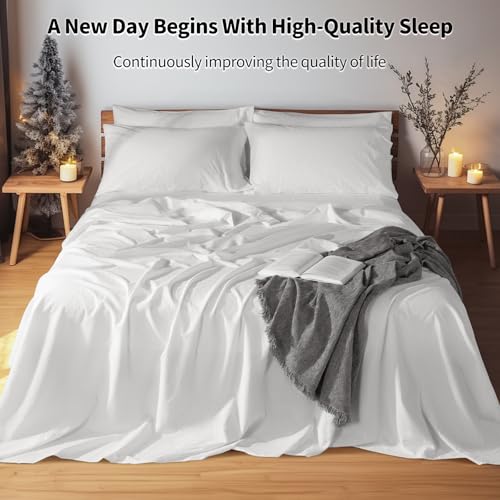 Image of LBRO2M 100% French Pure Linen Sheet Set 6Pcs, 16 inch Deep Pocket Cal King