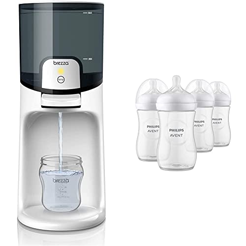 Baby Brezza Instant Warmer – Instantly Dispense Warm Water At Perfect Baby Bottle Temperature - 3 Temperatures & Philips Avent Natural Baby Bottle With Natural Response Nipple #TOP25