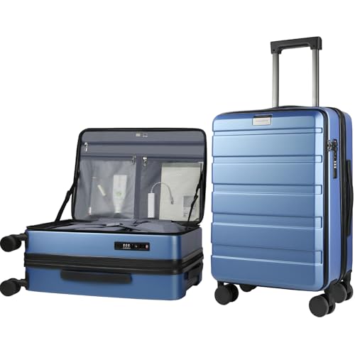 KROSER Carry On Luggage Spinner Wheels & Built-in TSA Lock,